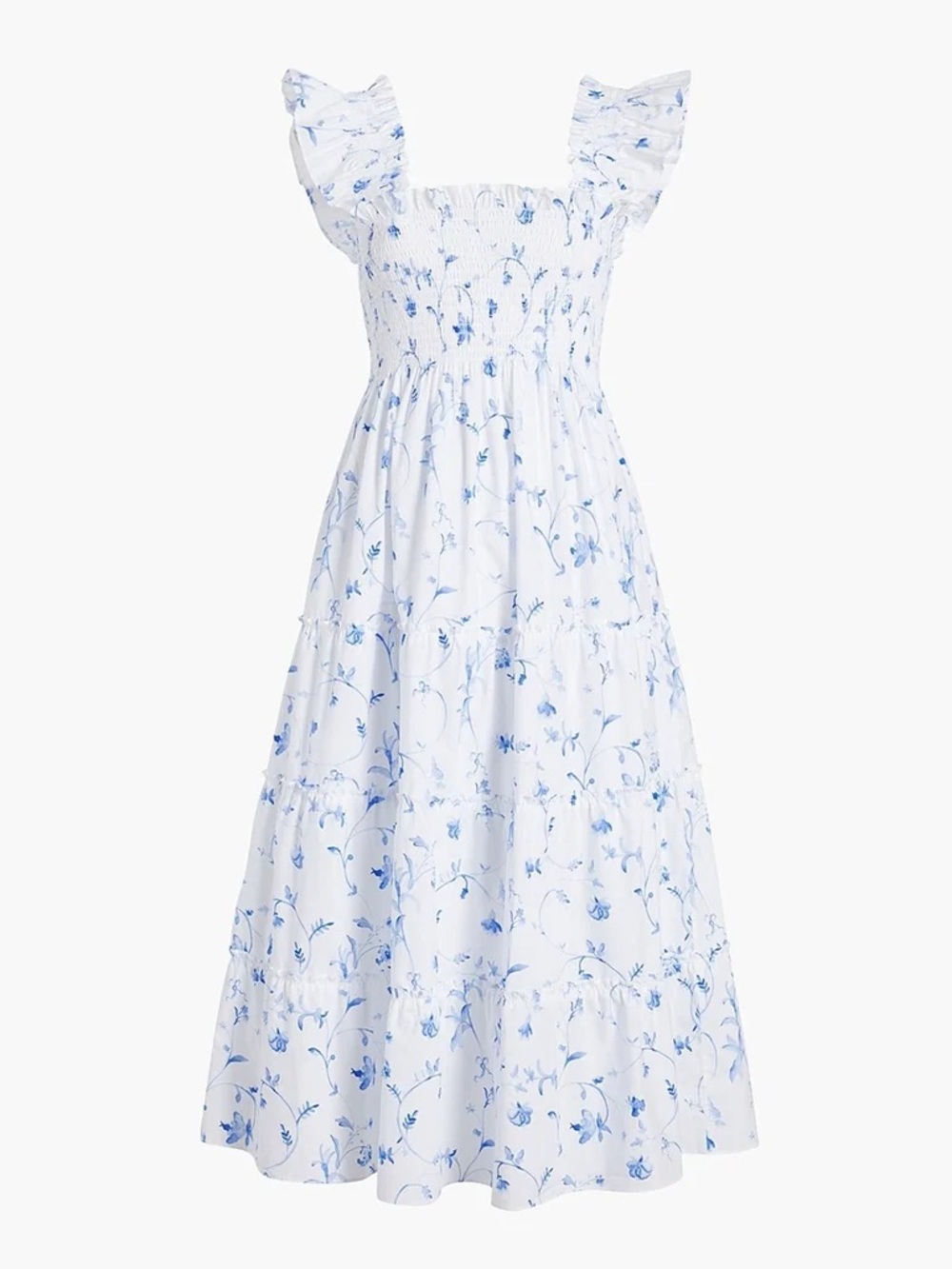 Hill House Ellie Nap Dress on Blue Botanical